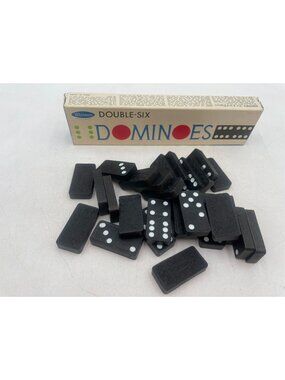 28 Whitman Double-Six Dominoes Set In Original Box - Made In Japan